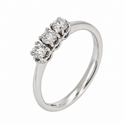 Anello - 18 carati Oro bianco - 0.30ct. tw. Diamante (Naturale) - Made in Italy - Handmade