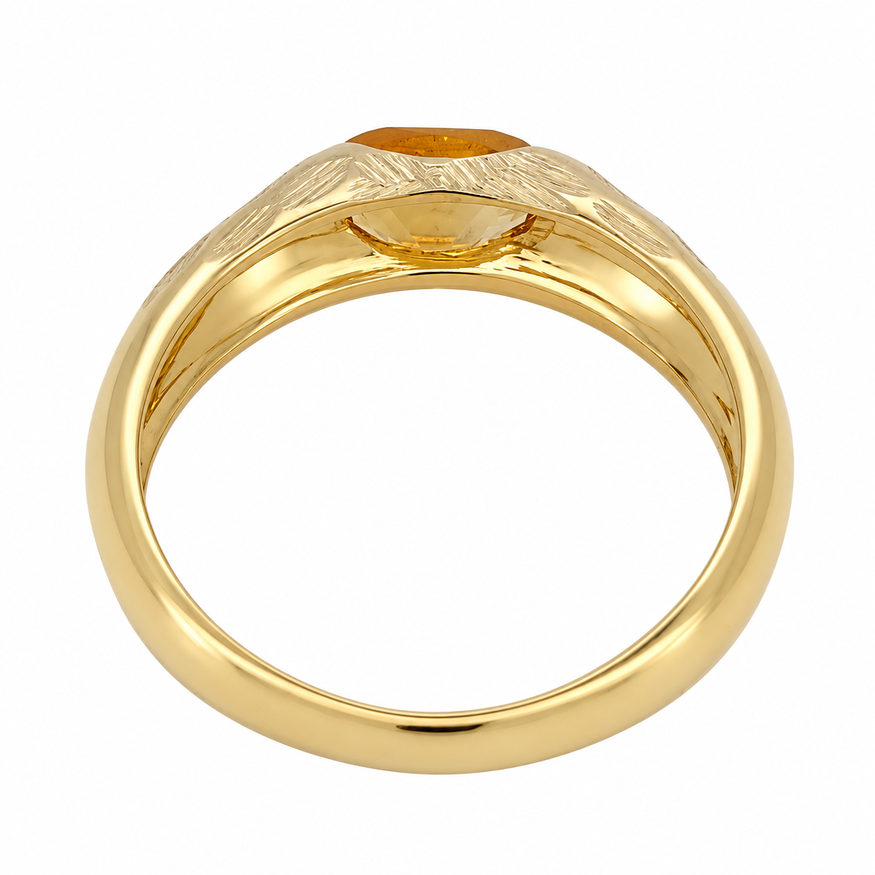 Anello - 18 carati Oro giallo - 1.00ct. tw. Quarzo - Made in Italy - HandMade