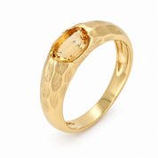 Anello - 18 carati Oro giallo - 1.00ct. tw. Quarzo - Made in Italy - HandMade