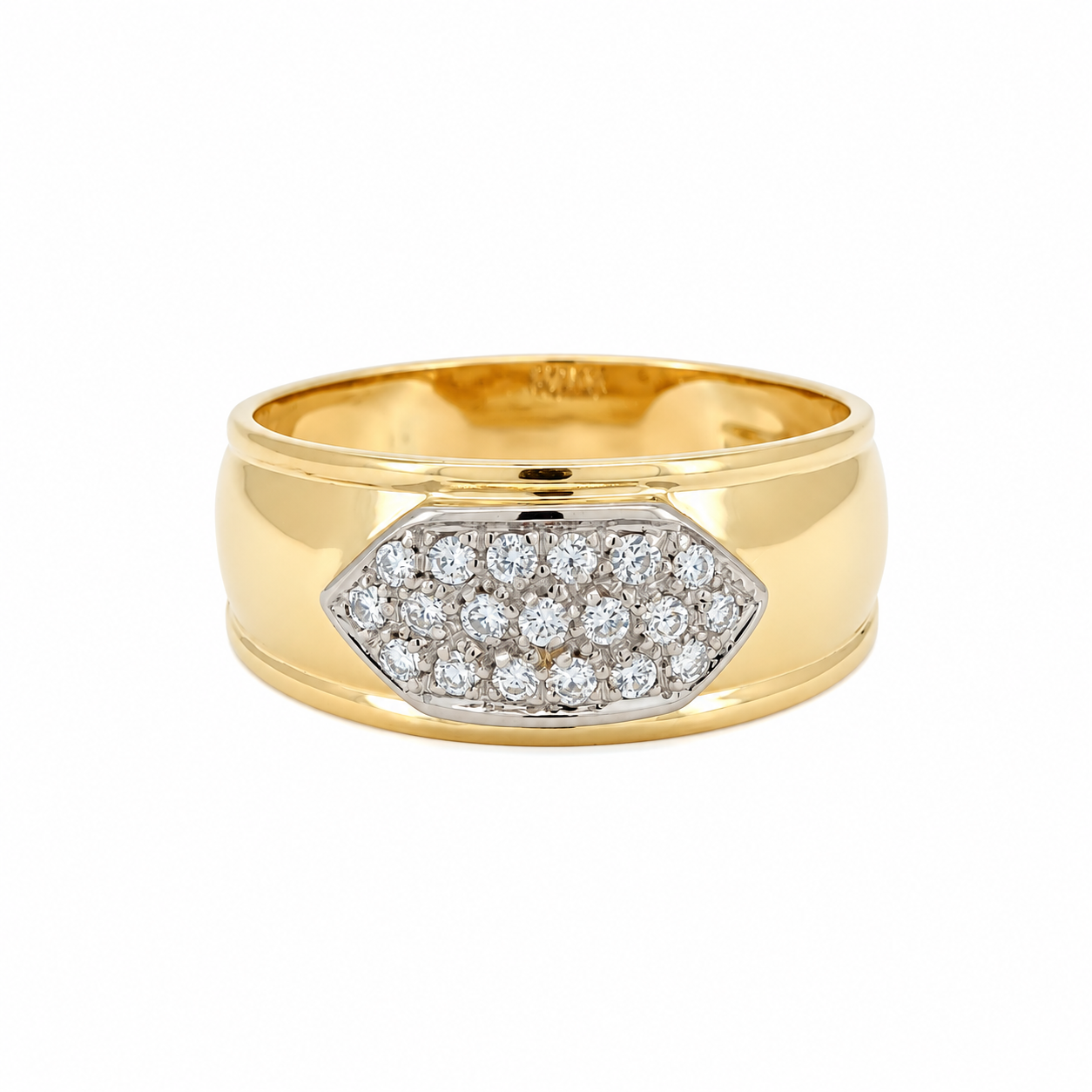 Anello - 18 carati Oro bianco, Oro giallo - 0.285ct. tw. Diamante (Naturale) - Made in Italy - Handmade