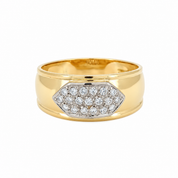 Anello - 18 carati Oro bianco, Oro giallo - 0.285ct. tw. Diamante (Naturale) - Made in Italy - Handmade