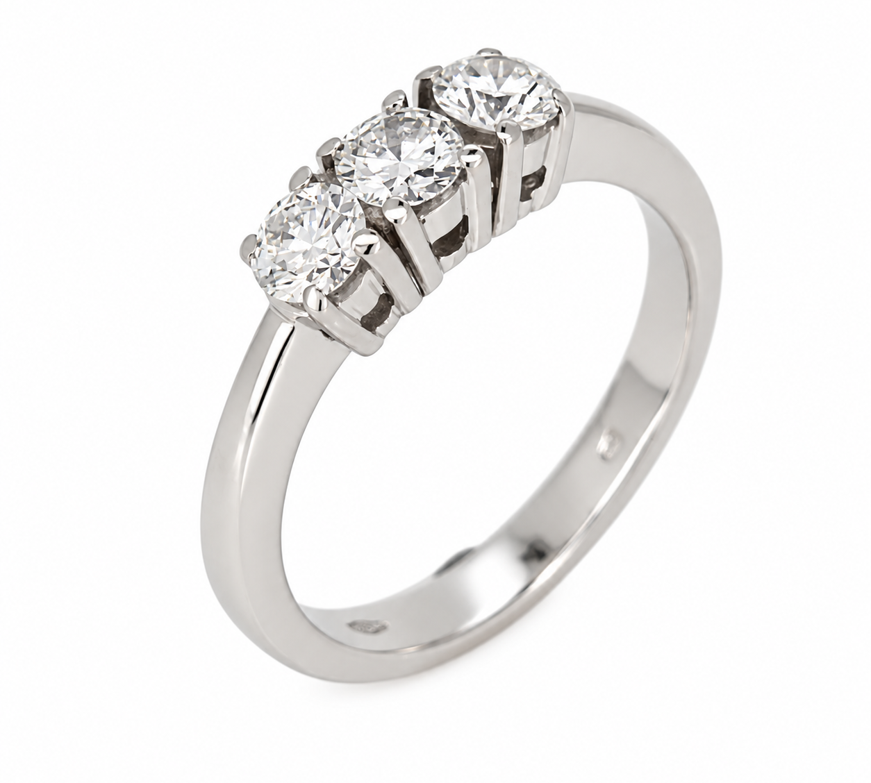 Anello - 18 carati Oro bianco - 0.54ct. tw. Diamante (Naturale) - Made in Italy - Handmade