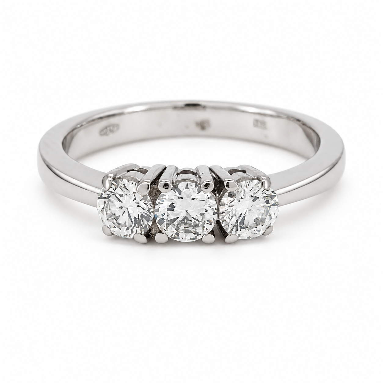 Anello - 18 carati Oro bianco - 0.54ct. tw. Diamante (Naturale) - Made in Italy - Handmade