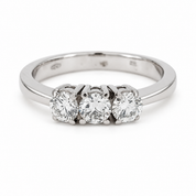 Anello - 18 carati Oro bianco - 0.54ct. tw. Diamante (Naturale) - Made in Italy - Handmade