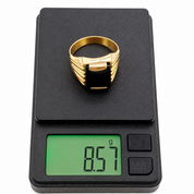 Anello - 18 carati Oro giallo - 4.00ct. tw. Onice - Made in Italy - HandMade