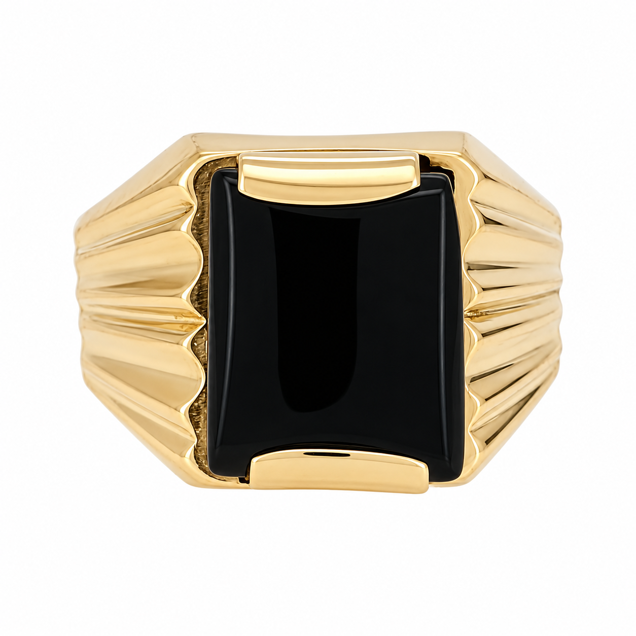 Anello - 18 carati Oro giallo - 4.00ct. tw. Onice - Made in Italy - HandMade