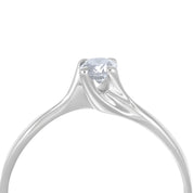 Anello - 18 carati Oro bianco - 0.16ct. tw. Diamante