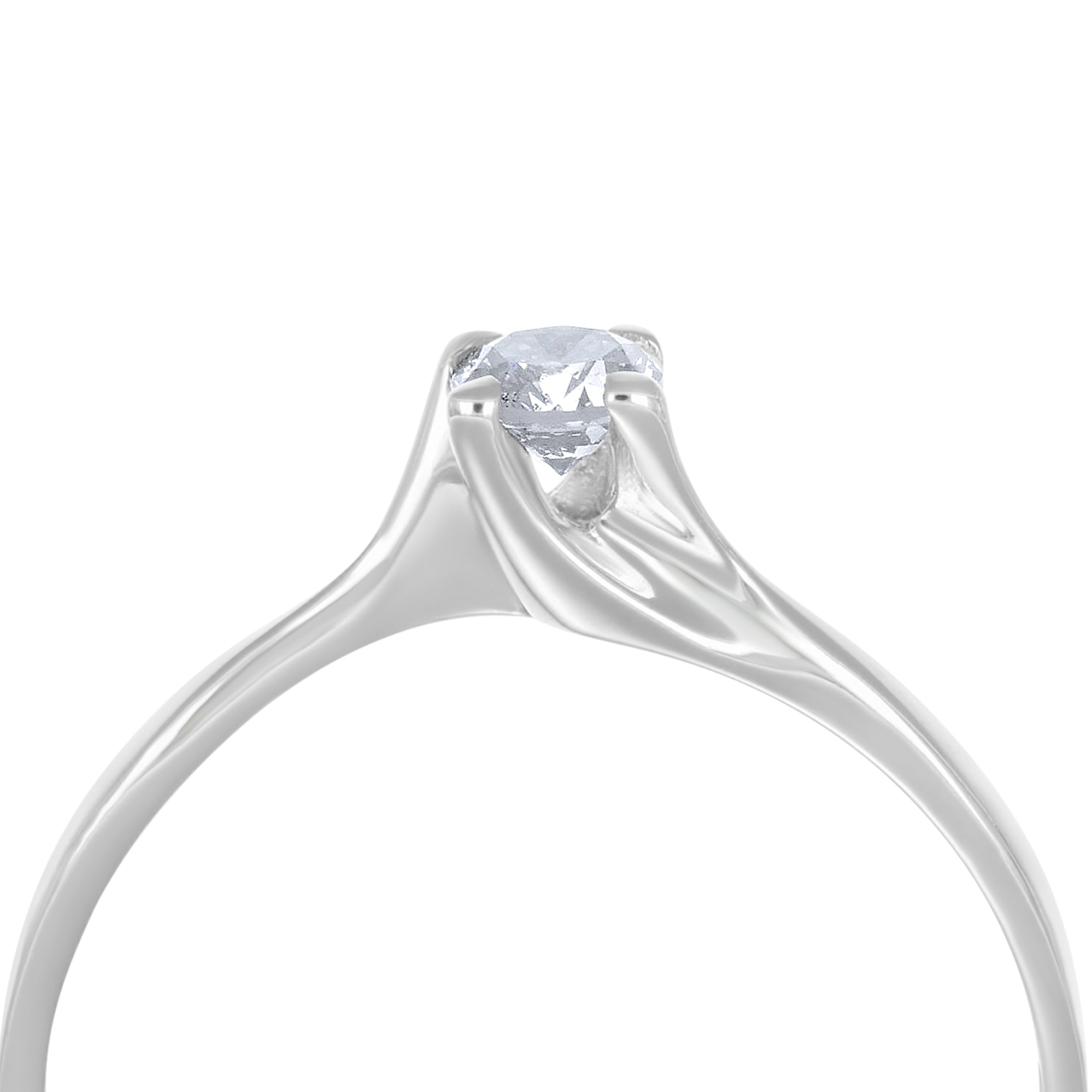 Anello - 18 carati Oro bianco - 0.16ct. tw. Diamante