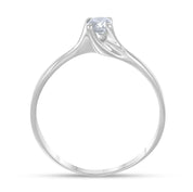 Anello - 18 carati Oro bianco - 0.16ct. tw. Diamante