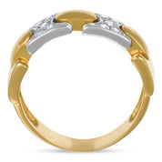 Anello - Oro bianco 18 kt., Oro giallo - 0,15 ct. tw. Diamante (naturale)