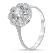 Anello - Oro bianco 18 kt. - 0,24 ct. tw. Diamante (Naturale)