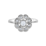 Anello - Oro bianco 18 kt. - 0,24 ct. tw. Diamante (Naturale)