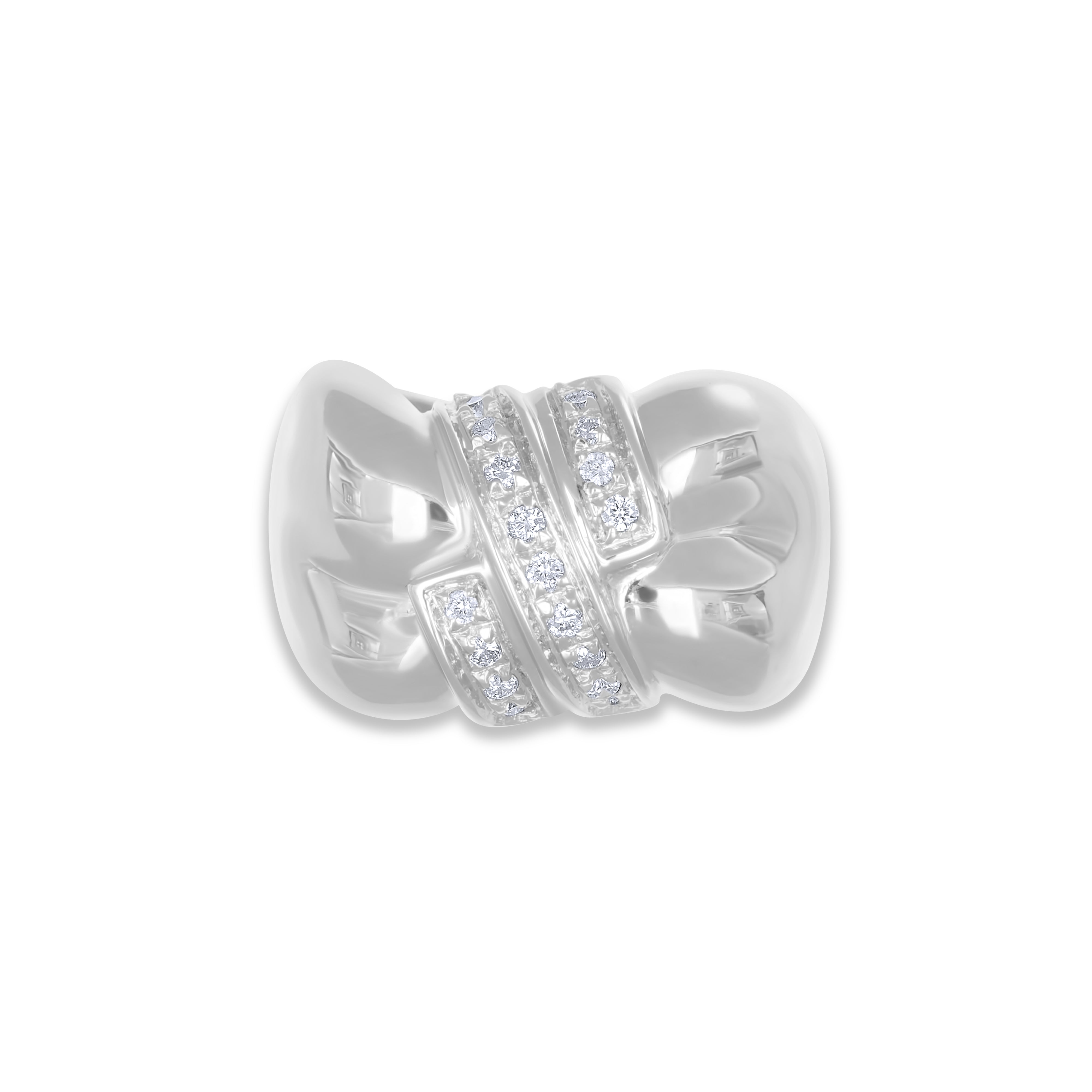 Anello - 18 carati Oro bianco - 0.25ct. tw. Diamante