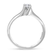 Anello di fidanzamento - Oro bianco 18 kt - 0,20 ct. tw. Diamante (naturale)