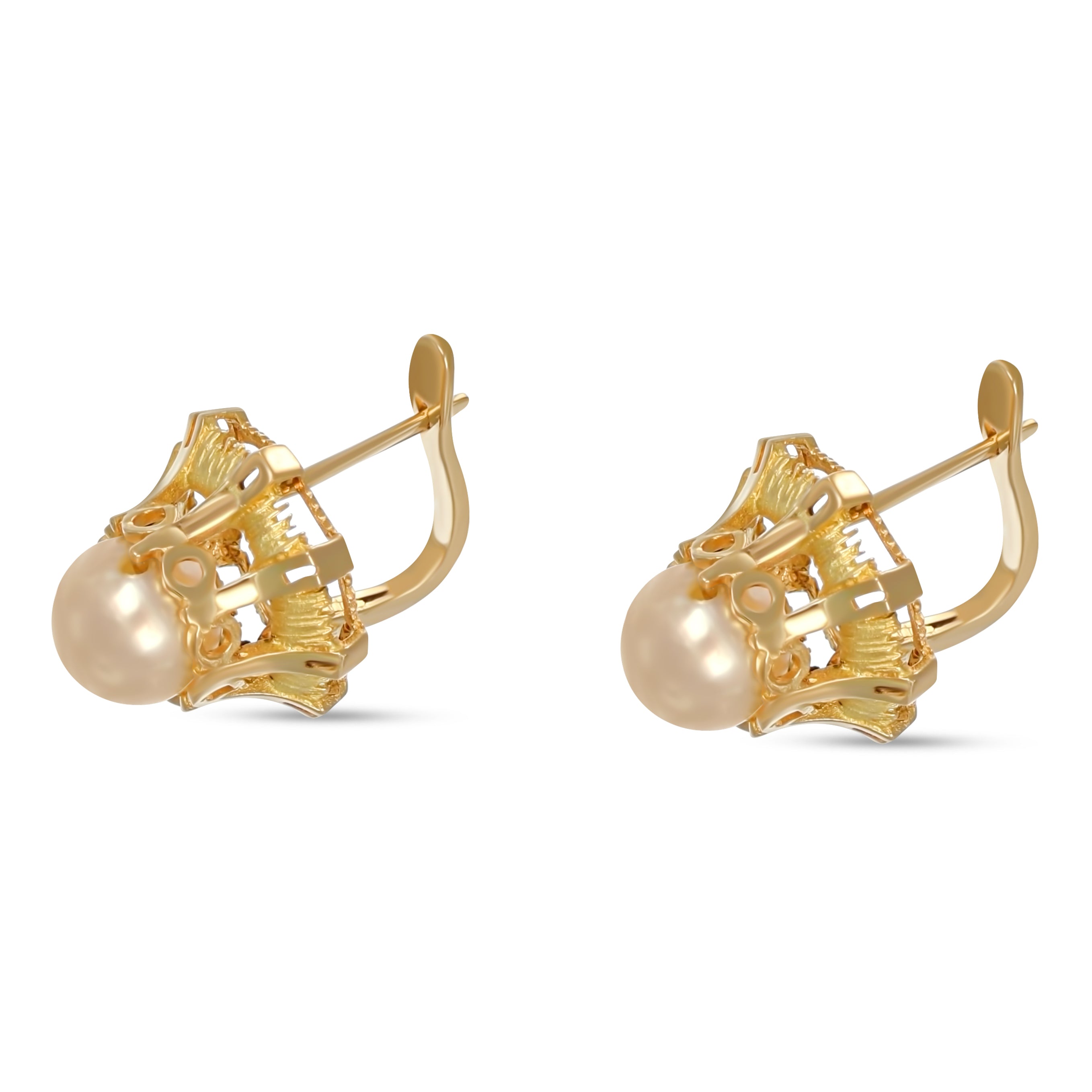 Orecchini - Oro giallo 18 kt. - Perla