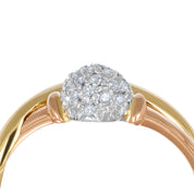 Anello - Oro bianco 18 kt. - 0,22 ct. tw. Diamante (Naturale)