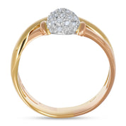 Anello - Oro bianco 18 kt. - 0,22 ct. tw. Diamante (Naturale)