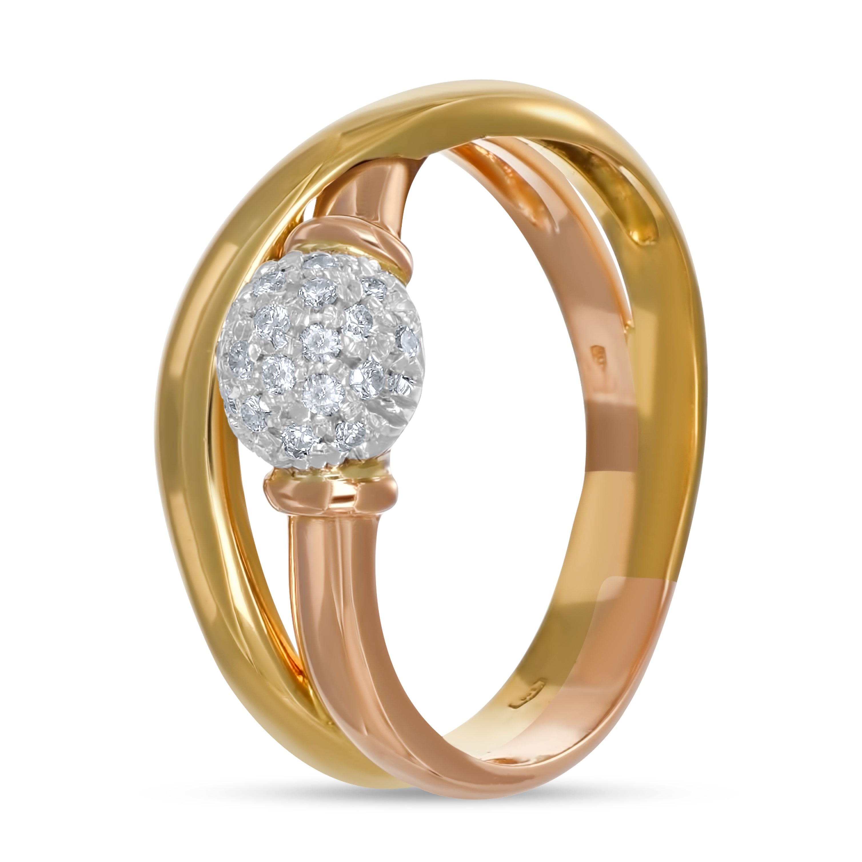 Anello - Oro bianco 18 kt. - 0,22 ct. tw. Diamante (Naturale)