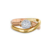 Anello - Oro bianco 18 kt. - 0,22 ct. tw. Diamante (Naturale)