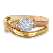 Anello - Oro bianco 18 kt. - 0,22 ct. tw. Diamante (Naturale)