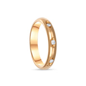 Anello - Oro giallo 18 kt. - 0,08 ct. tw. Diamante (Naturale)