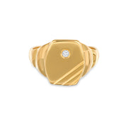 Anello - Oro giallo 18 kt. - 0,03 ct. tw. Diamante (Naturale)