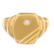 Anello - Oro giallo 18 kt. - 0,03 ct. tw. Diamante (Naturale)