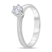 Anello - 18 carati Oro bianco - 0.35ct. tw. Diamante (Naturale)