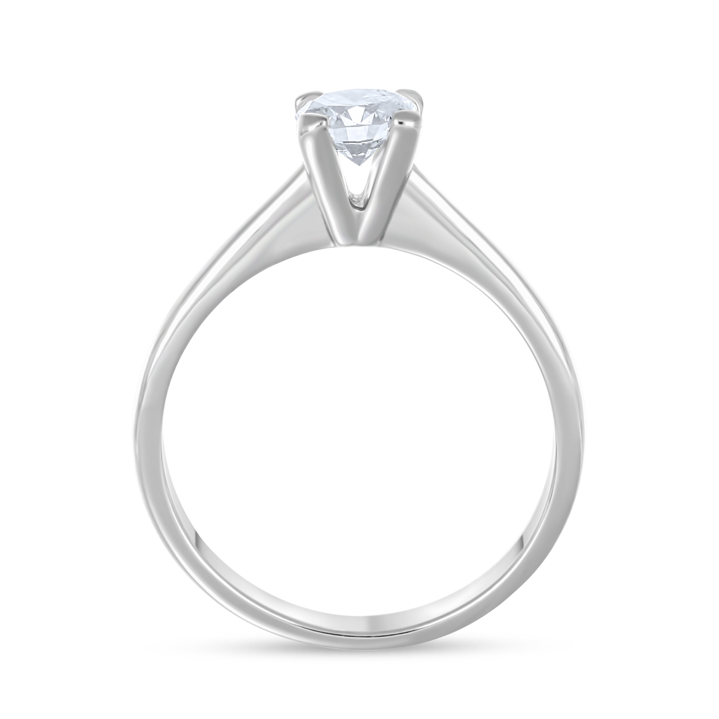 Anello - 18 carati Oro bianco - 0.50ct. tw. Diamante (Naturale)