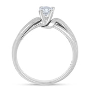 Anello - 18 carati Oro bianco - 0.35ct. tw. Diamante (Naturale)