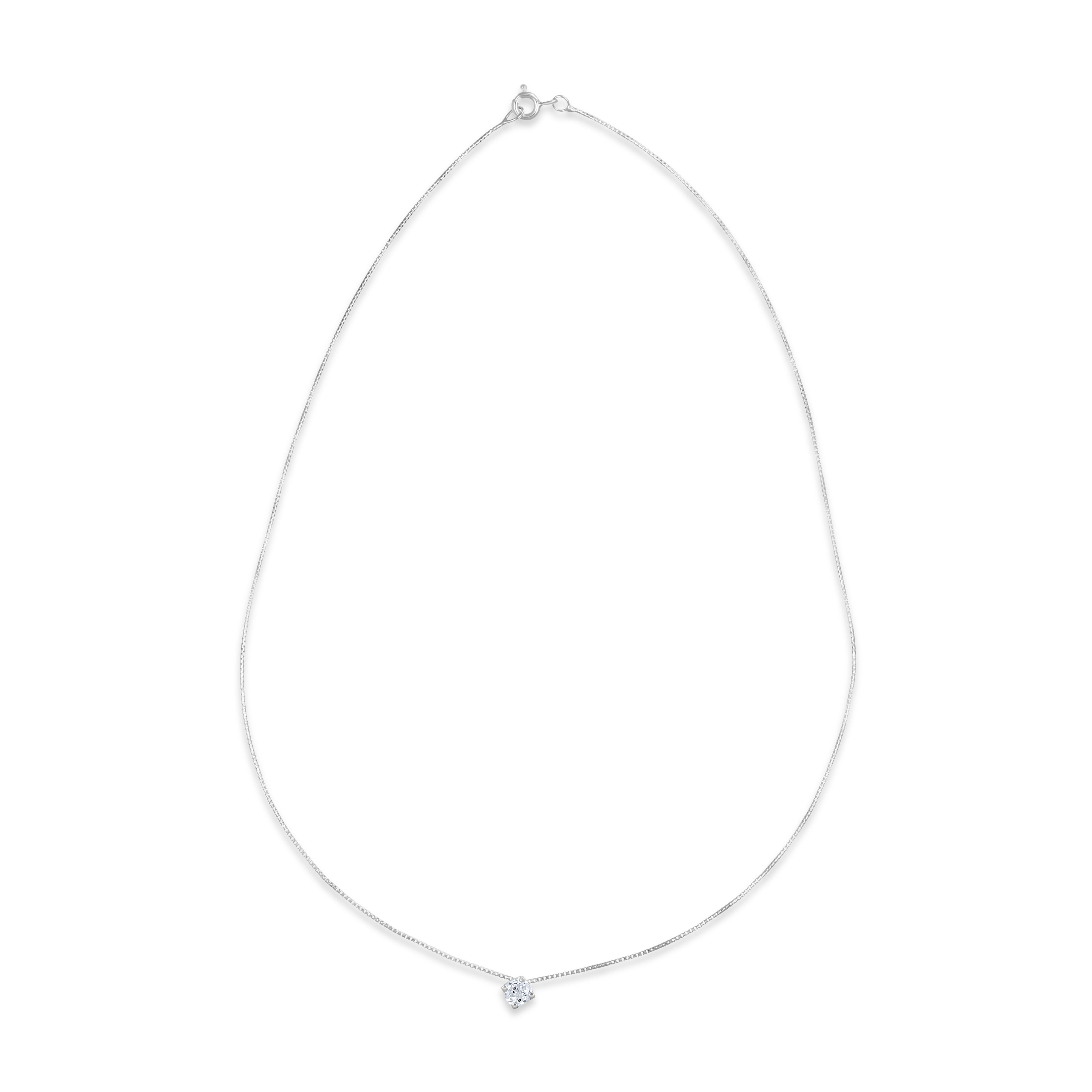 Collana con ciondolo - 18 carati Oro bianco - 0.38ct. tw. Diamante (Naturale)