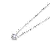 Collana con ciondolo - 18 carati Oro bianco - 0.38ct. tw. Diamante (Naturale)