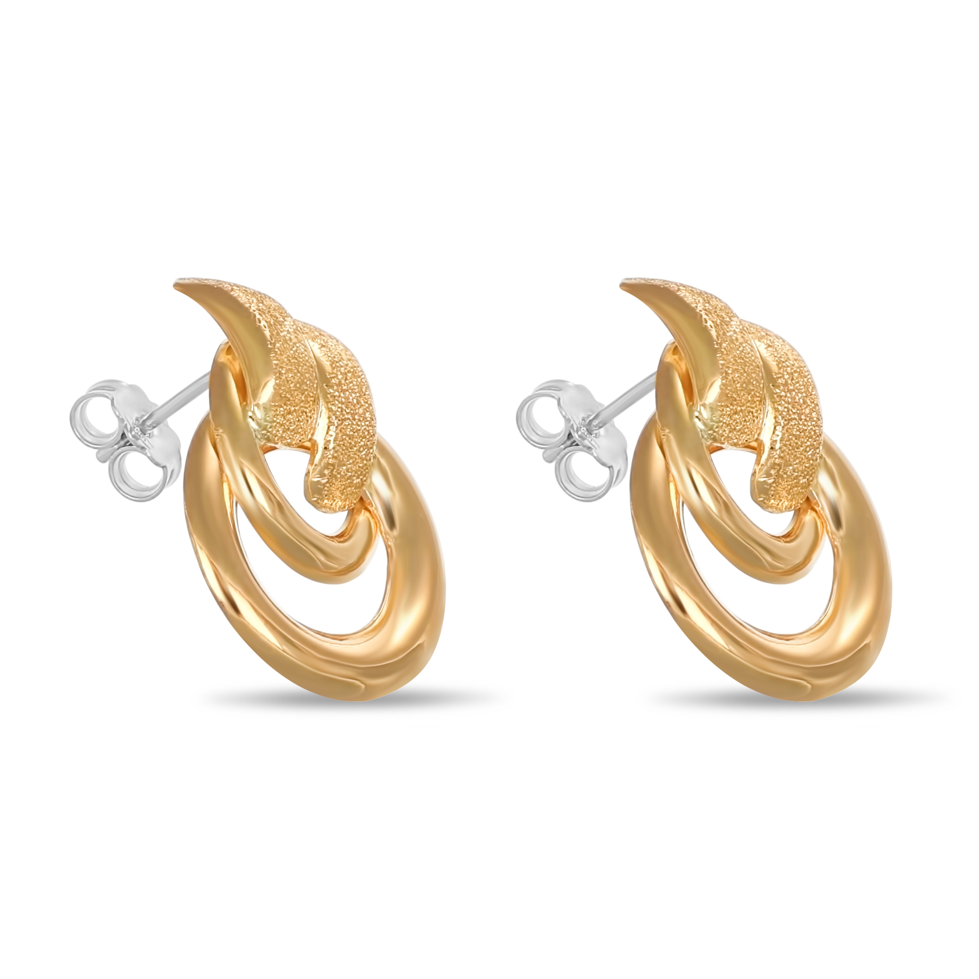 Orecchini - Oro bianco 18 kt, Oro giallo