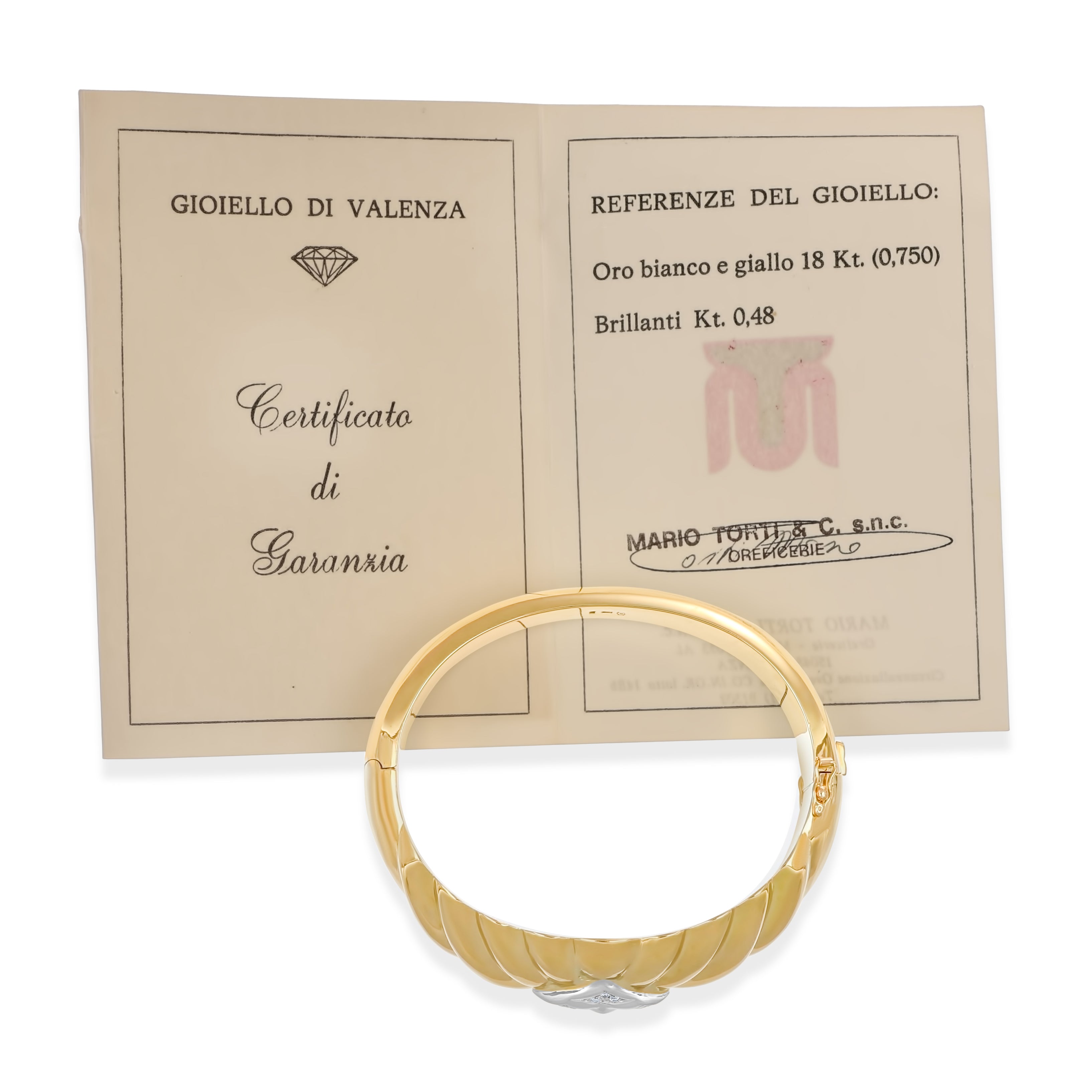 Bracciale - Oro bianco 18 kt., Oro giallo - 0,48 ct. tw. Diamante (Naturale)