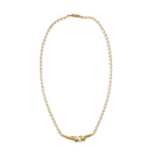 Collana con pendente - Oro bianco 18 kt., Oro giallo - 0,05 ct. tw. Diamante (Naturale)