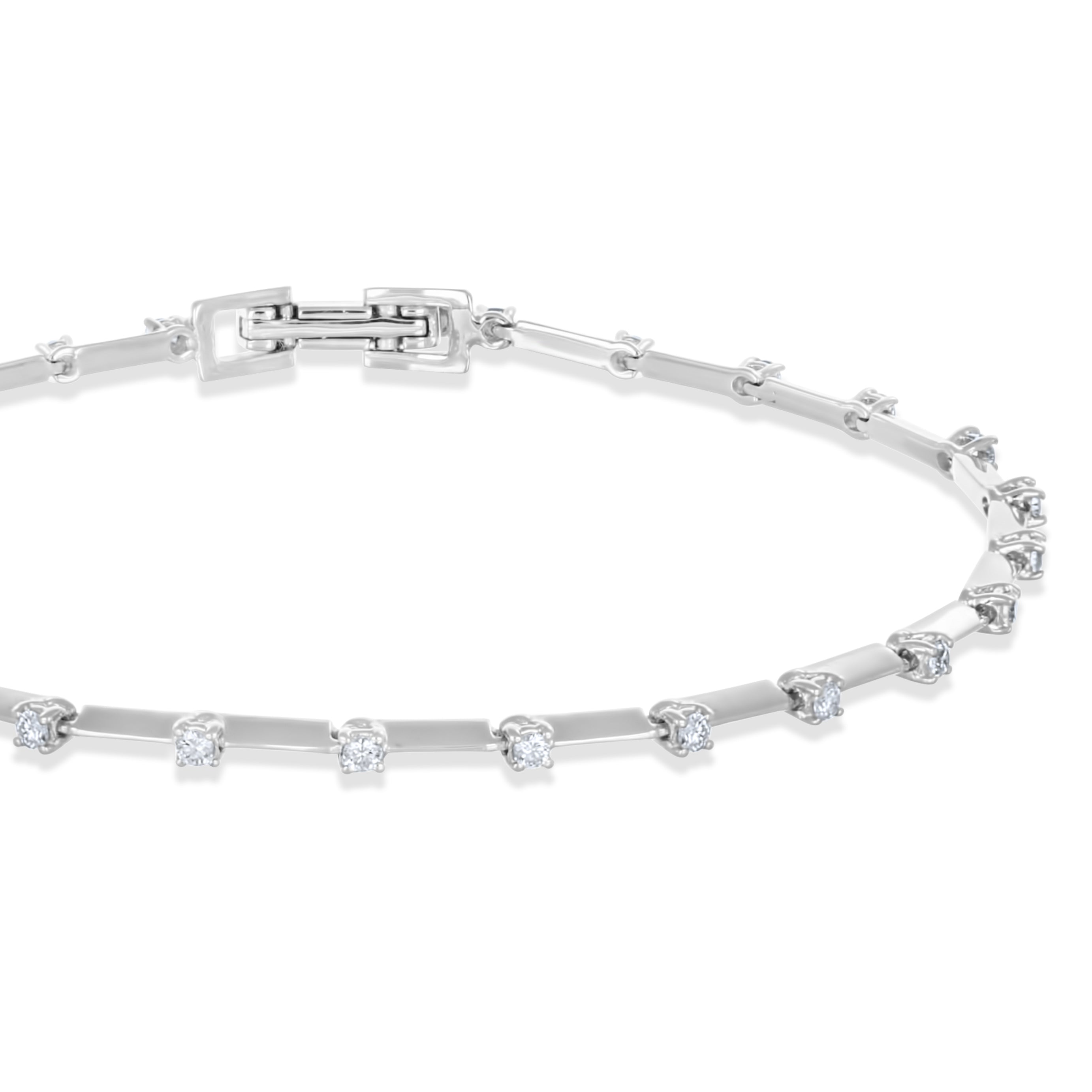 Bracciale Oro bianco, Diamanti 0.72 Ct - 18 carati