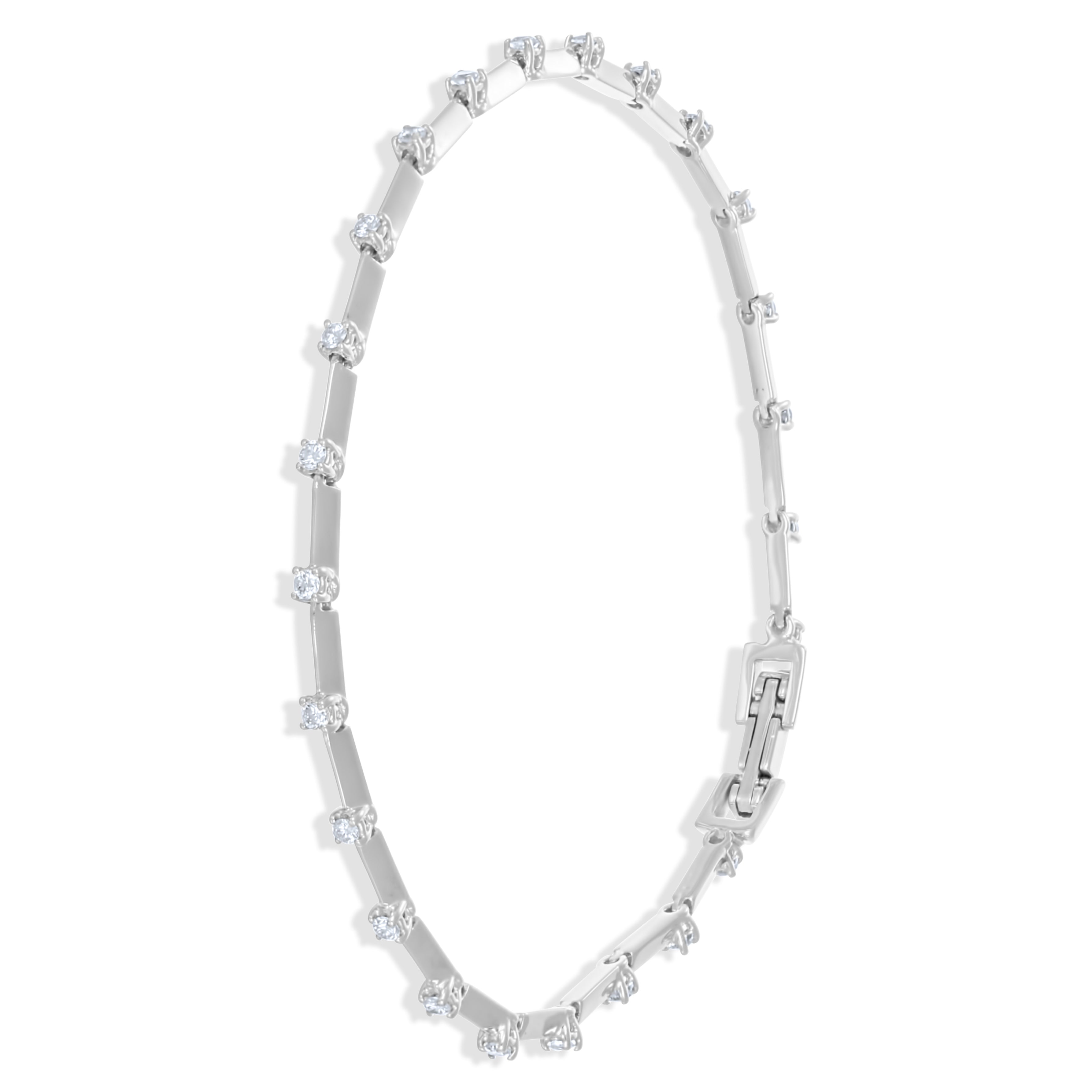 Bracciale Oro bianco, Diamanti 0.72 Ct - 18 carati