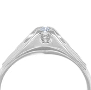 Anello - 18 carati Oro bianco - 0,06 ct. due. Diamante (Naturale)