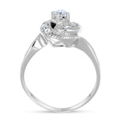 Anello - Oro bianco 18 kt. - 0,27 ct. tw. Diamante (Naturale)