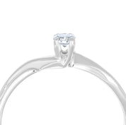 Anello - Oro bianco 18 kt. - 0,10 ct. tw. Diamante (Naturale)