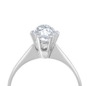 Anello - 18 carati Oro bianco - 0.75ct. tw. Diamante (Naturale)