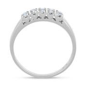 Anello - 18 carati Oro bianco - 0.18ct. tw. Diamante (Naturale)