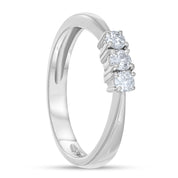 Anello - Oro bianco 18 kt. - 0,21 ct. tw. Diamante (naturale)