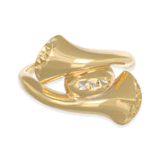 Anello - Oro bianco 18 kt, Oro giallo