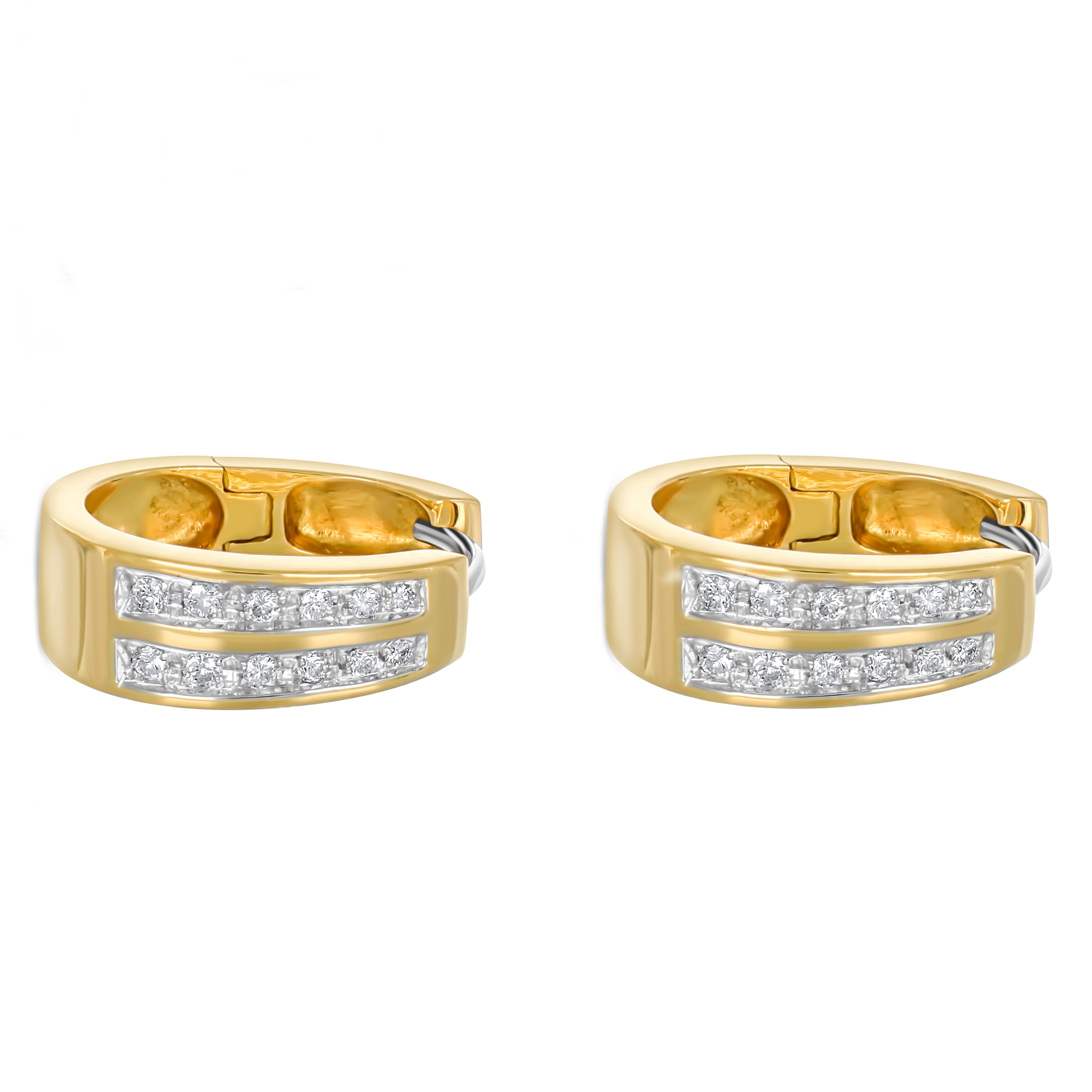 Orecchini - 18 carati Oro giallo - 0.36ct. tw. Diamante (Naturale)