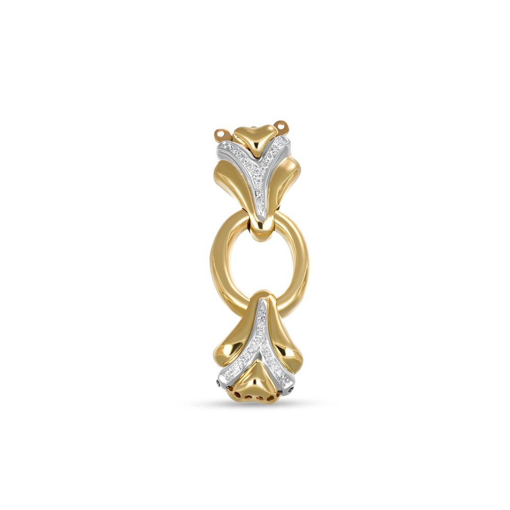 Chiusura per collana - 18 carati Oro bianco, Oro giallo - 0.24ct. tw. Diamante