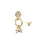 Chiusura per collana - 18 carati Oro bianco, Oro giallo - 0.24ct. tw. Diamante