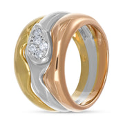 Anello - 18 carati Oro bianco, Oro giallo, Oro rosa - 0.25 tw. Diamante