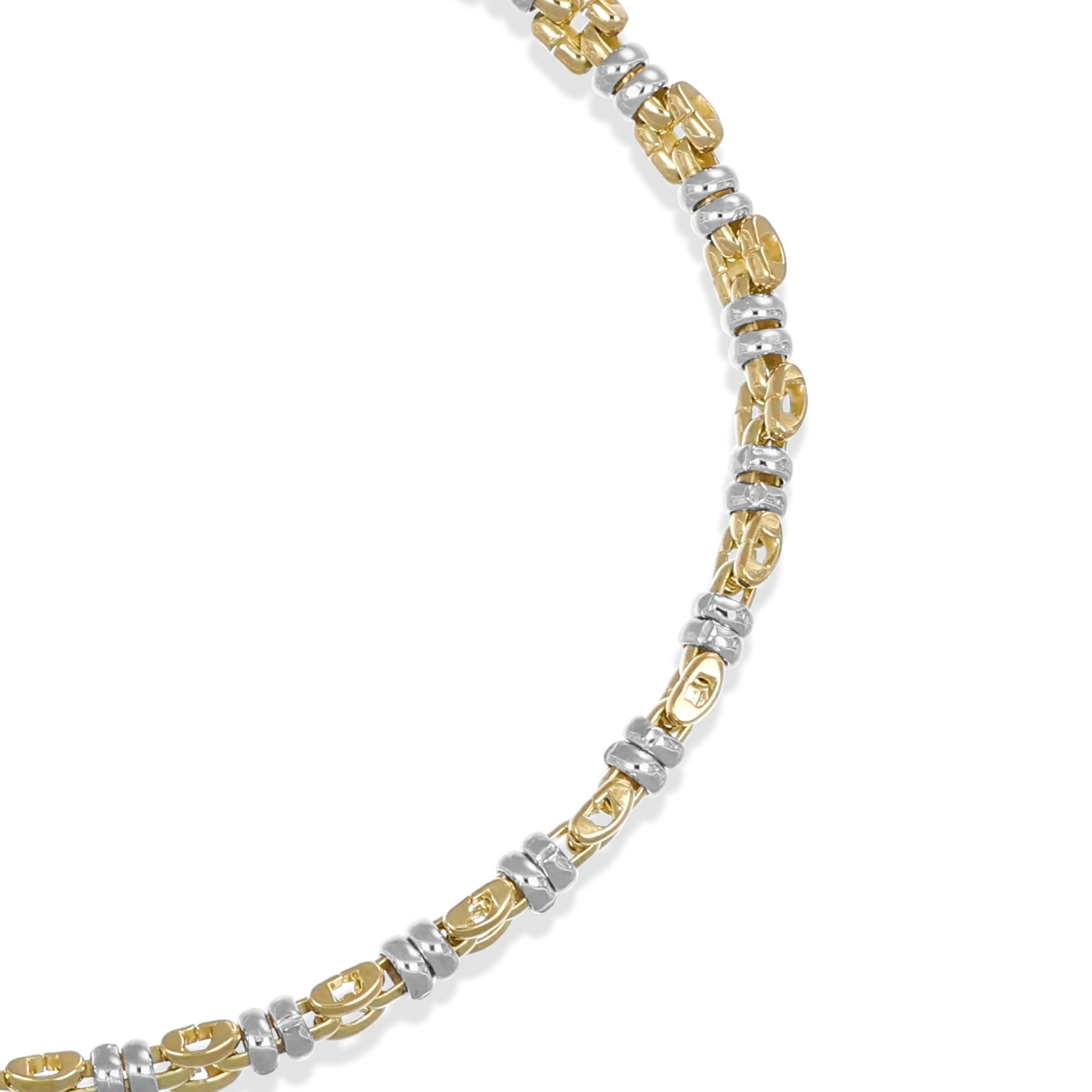 Bracciale - Oro bianco 18 kt., Oro giallo - 0,10 ct. tw. Zaffiro