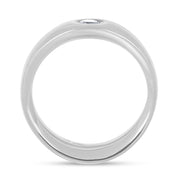 Anello - 18 carati Oro bianco - 0.09ct. tw. Diamante (Naturale)